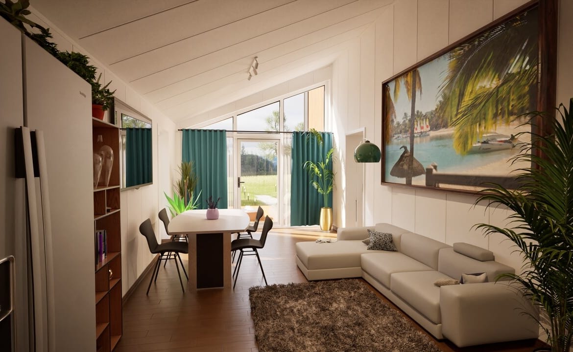 Grafika: dom modulowy caloroczny 88m2 jowisz 21