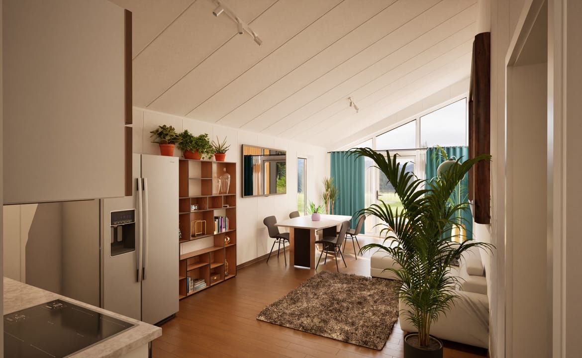 Grafika: dom modulowy caloroczny 88m2 jowisz 24