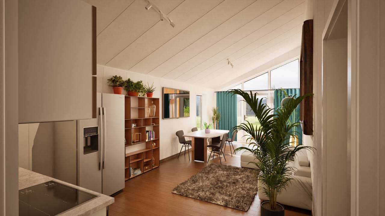 Grafika: dom modulowy caloroczny 88m2 jowisz 24