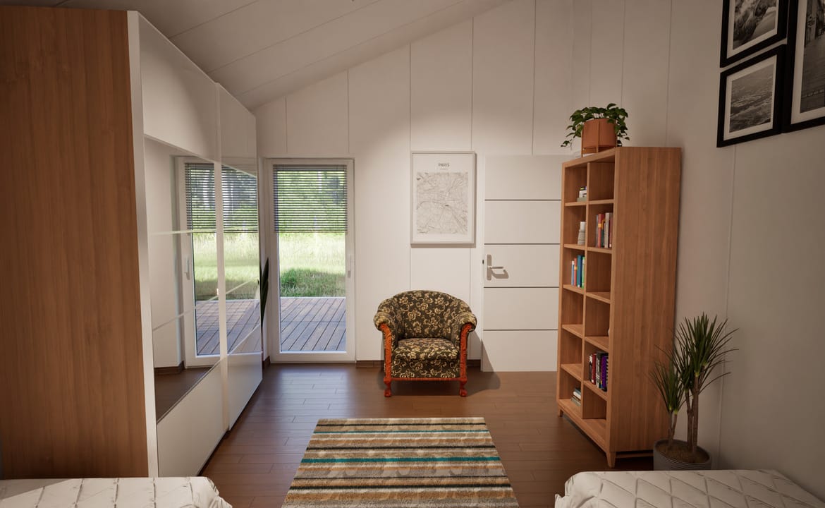 Grafika: dom modulowy caloroczny 88m2 jowisz 35