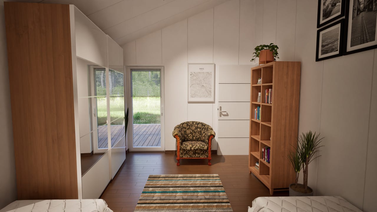 Grafika: dom modulowy caloroczny 88m2 jowisz 35