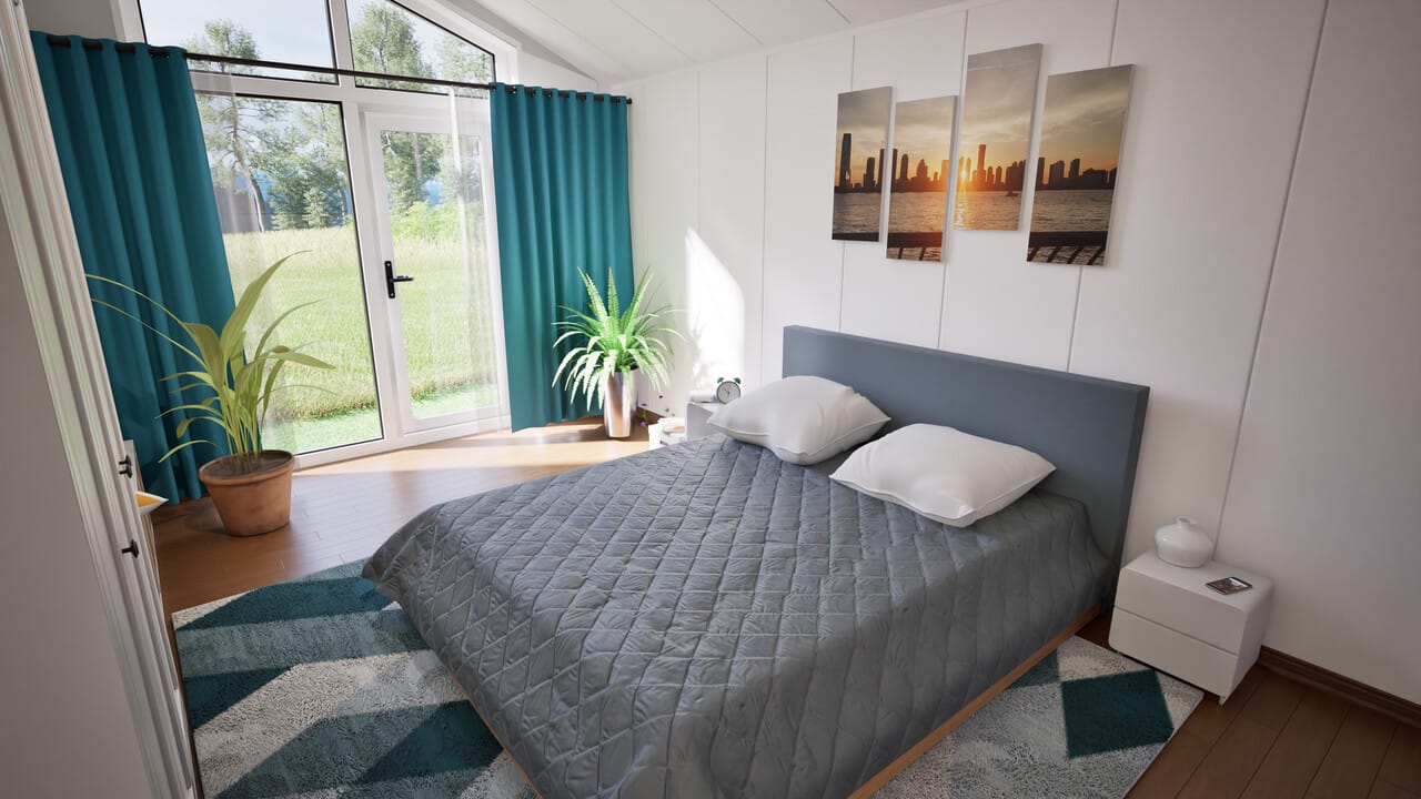 Grafika: dom modulowy caloroczny 88m2 jowisz 36