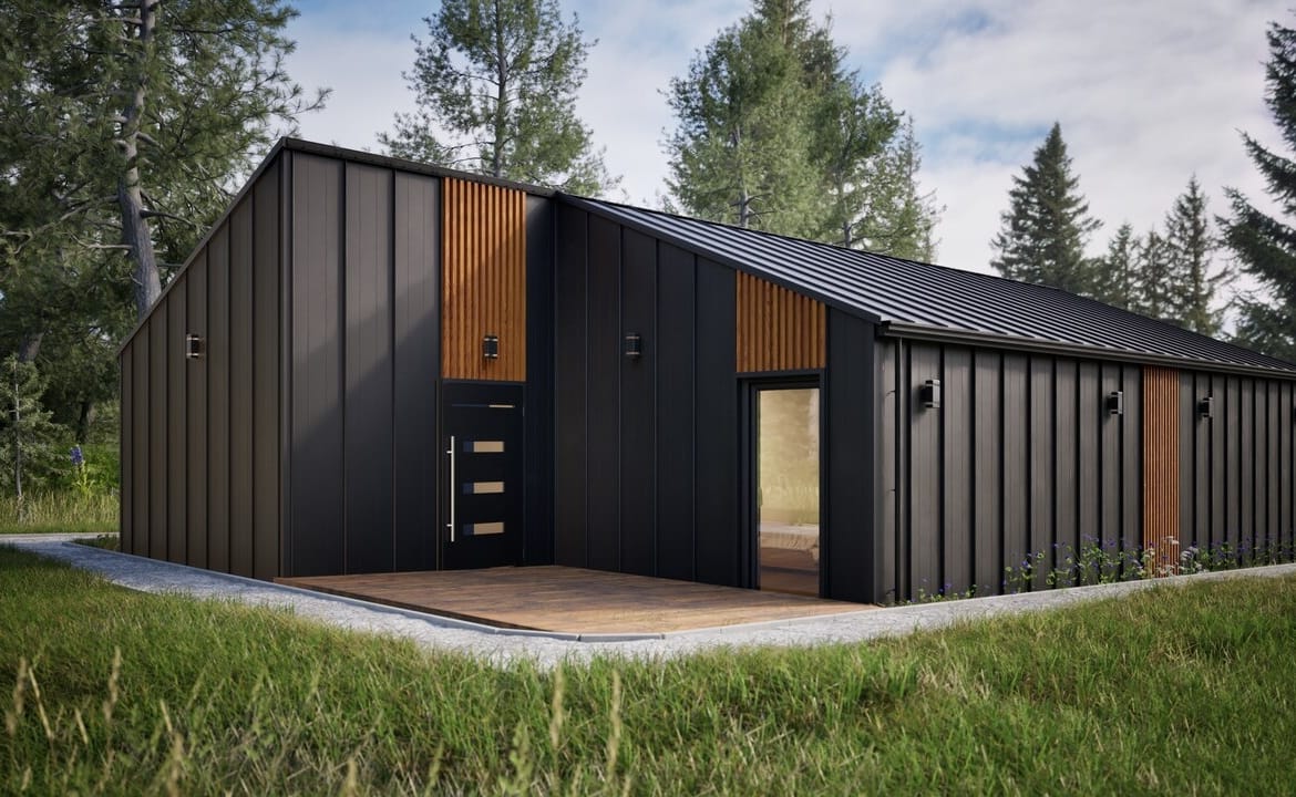 Grafika: dom modulowy caloroczny 88m2 jowisz 40