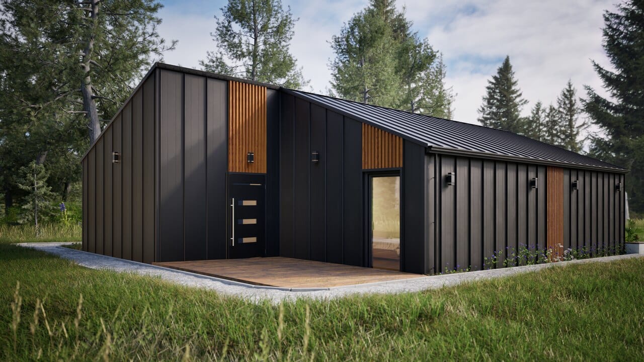 Grafika: dom modulowy caloroczny 88m2 jowisz 40