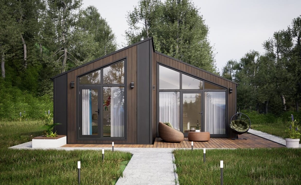 Grafika: dom modulowy caloroczny 88m2 jowisz 44