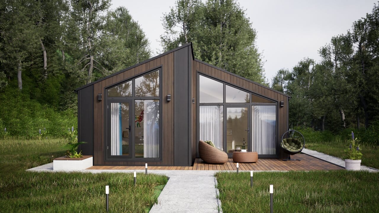 Grafika: dom modulowy caloroczny 88m2 jowisz 44